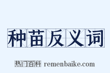 种苗反义词是什么意思的图片